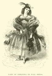 Dame von Arequipa in voller Tracht